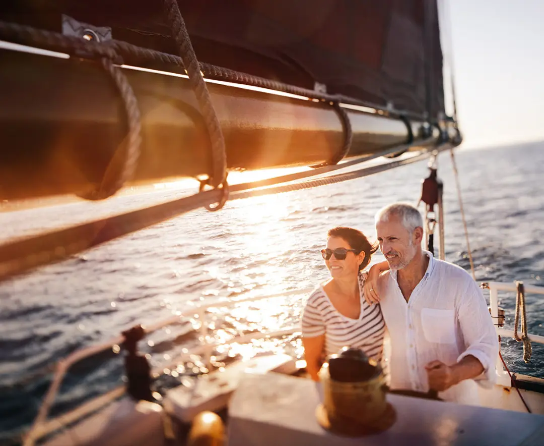couple on yacht